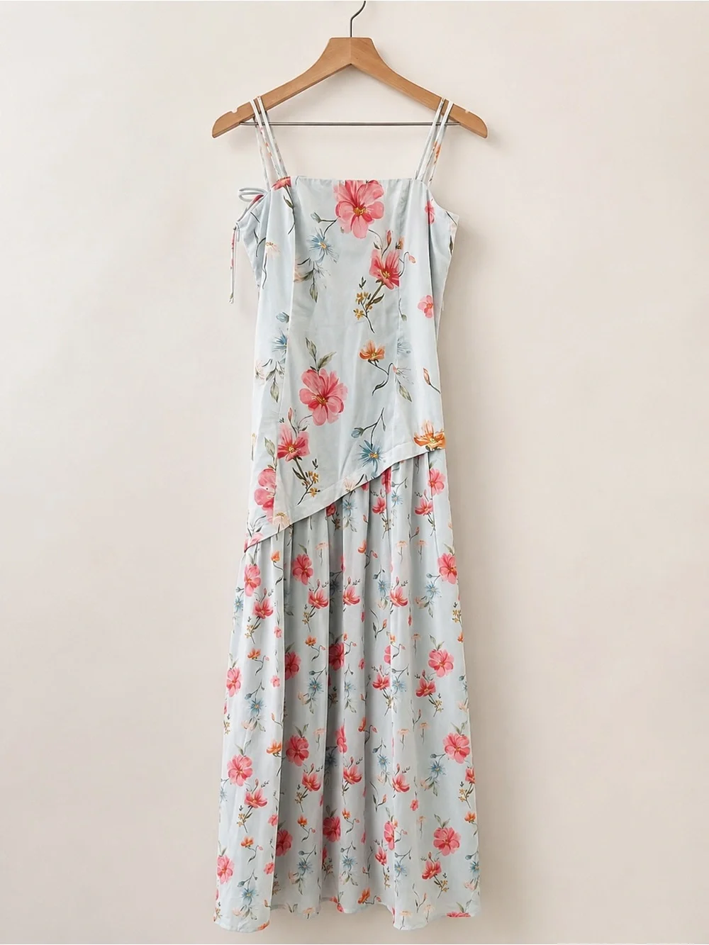 Petal & Pup Light Blue Floral Maxi Dress with Pink Blooms Size 8 NWT - Picture 2 of 15